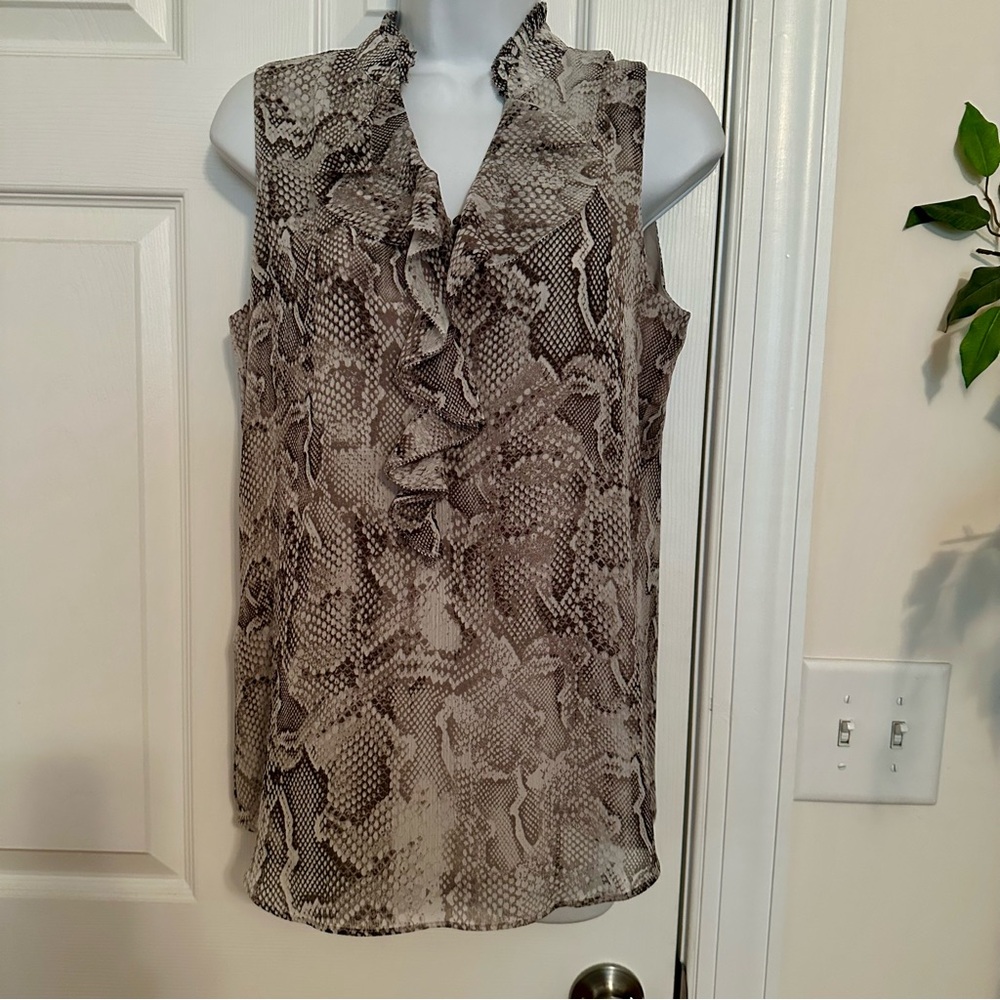 WHBM Snake Print Sleeveless Blouse